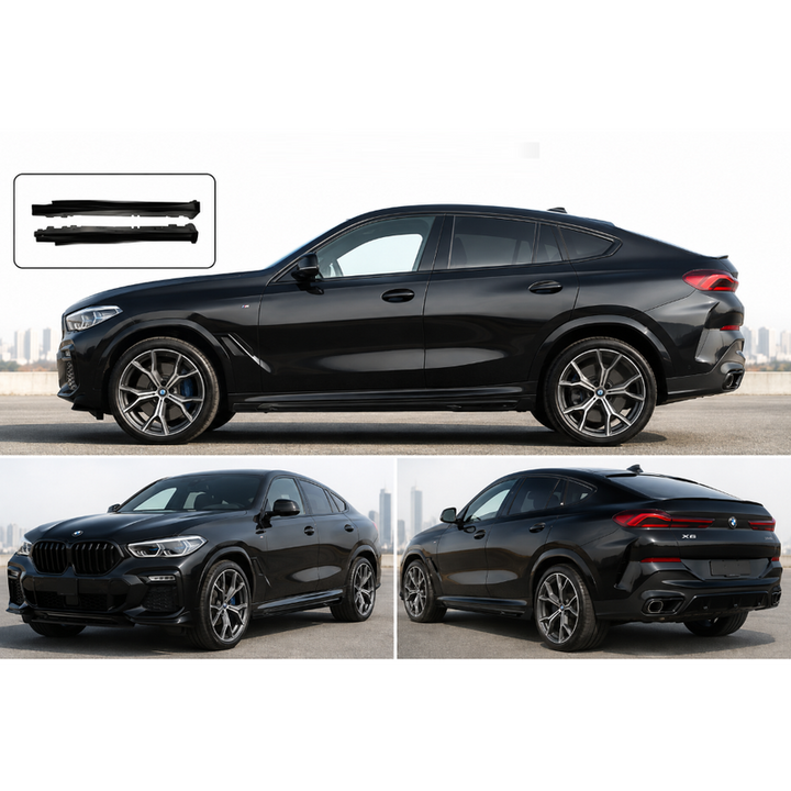 Car Craft Compatible With Bmw X6 E71 2006-2014 Side Skirt Splitter Trim Running Board G06 Convertion Kit Style