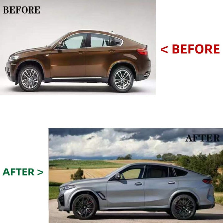 Car Craft Compatible With Bmw X6 E71 2006-2013 To G06 Lci X6m F96 Upgrade Facelift Conversion Bodykit Bumper Headlight Taillight Hood Side Skirts CC-6613