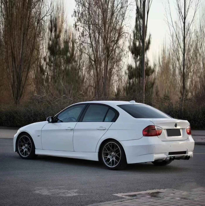 Car Craft Compatible With Bmw 3 Series E90 2005-2012 Exhaust Tips Tail Pipe Midpipe Muffler With Clamp Akrapovic Carbon Fiber Look M Sport M3 Style