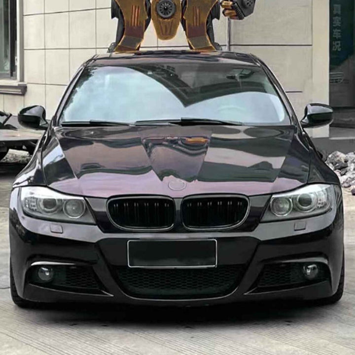 Car Craft Compatible With Bmw 3 Series E90 Lci 2009-2012 Front Bumper Upgrade Convert To M Sport Mt M Tech Bodykit Bumper With Fog Hole Mesh - CAR CRAFT INDIA