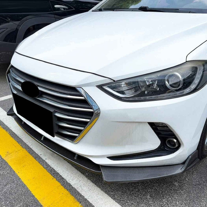 Car Craft Compatible With Hyundai Elantra Mk6 2015-2020 Front Bumper Lip Skirt Trim Glossy Black Zst-1712 Gb