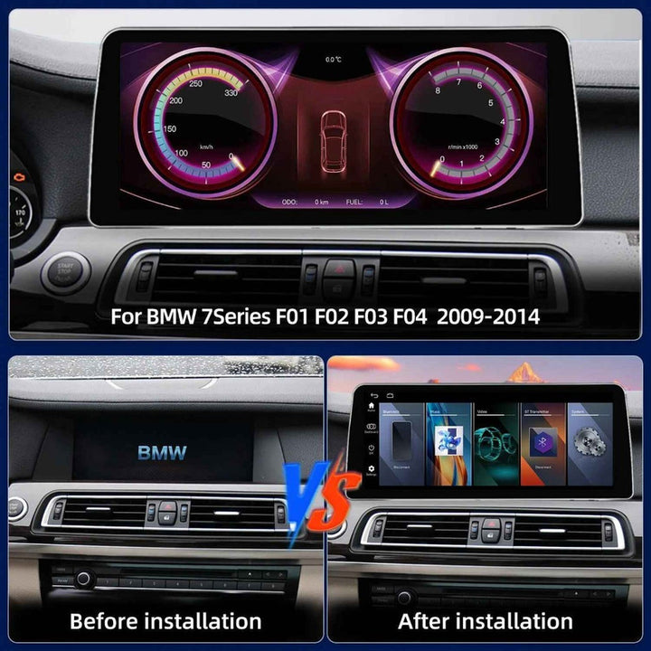 Car Craft Compatible With Bmw 7 Series F01 F02 2009-2014 Android Multimedia Infotainment Player With Wireless Carplay And Android Auto 4+64gb Gb 12.3 Inch Cic