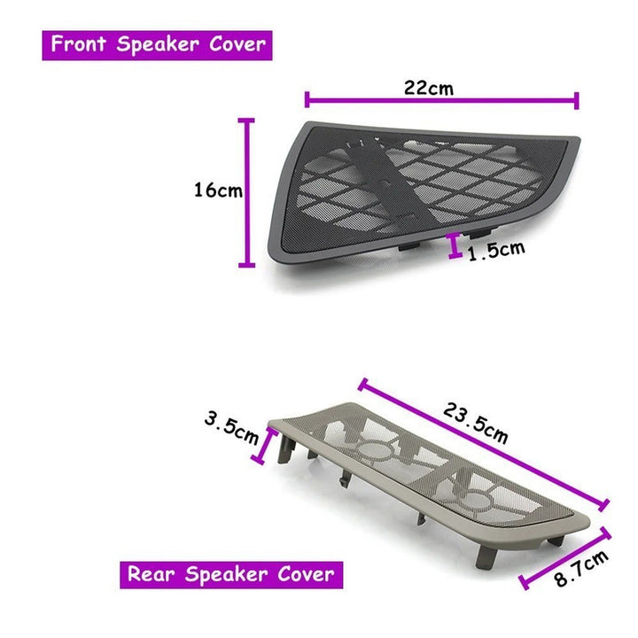 Car Craft Compatible With Bmw 7 Series F01 F02 2009-2014 Car Interior Door Speaker Loudspeaker Grill Cover Horn Sound Audio Speaker Grille Panel 51419169094 Black Front Right - CAR CRAFT INDIA
