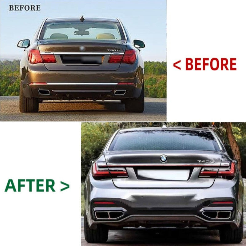 Car Craft Compatible With Bmw 7 Series F01 F02 2009-2014 Upgrade Facelift Convert To G12 Lci 2019-2024 M Sport Kit Bumper Grill Headlight Taillight Trunk Fender Spoiler Bodykit No Cut