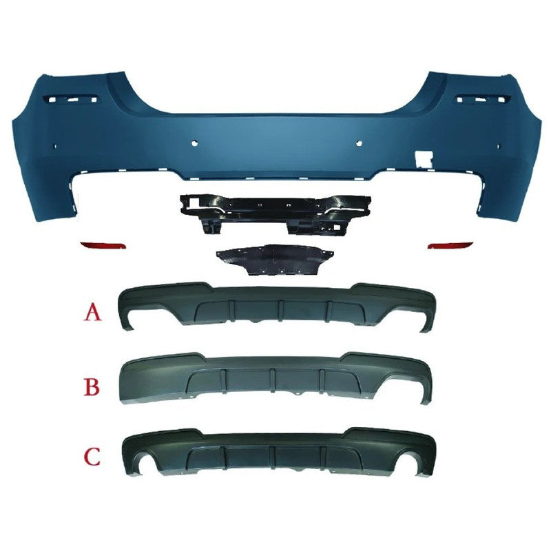 Car Craft Compatible With Bmw 5 Series F10 2010-2017 Front Rear Bumper Upgrade Convert To M Sport Mt M Tech Bodykit Body Kit Diffuser After Lip Model B -00 CC-10676