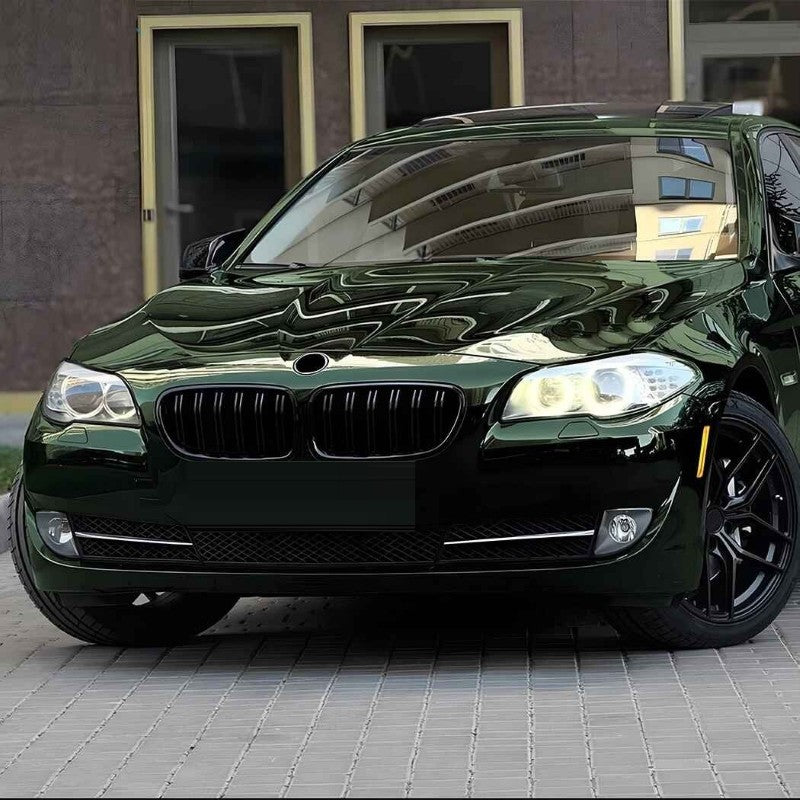 Car Craft Compatible With Bmw 5 Series F10 2010-2017 Front Bumper Show Mesh Grill Single Line Bar Zst-1426 Single Glossy Black - CAR CRAFT INDIA