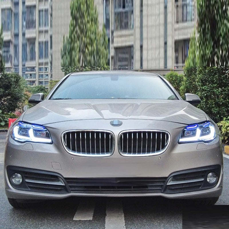 Car Craft Compatible With Bmw 5 Series F10 2010-2013 Car Front Upgraded Head Light Lamp Xenon Headlight Retrofit Upgrade Modified Led Drl Hid Light G30 Laser Style - CAR CRAFT INDIA