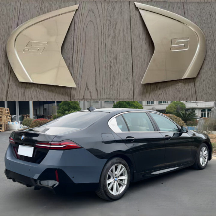 Car Craft Compatible With Bmw 5 Series F10 2010-2017 Side Rear Door Window Garnish Louver Frame Cover Chrome Trim G60 Style Chrome Silver Set G60 Style - CAR CRAFT INDIA