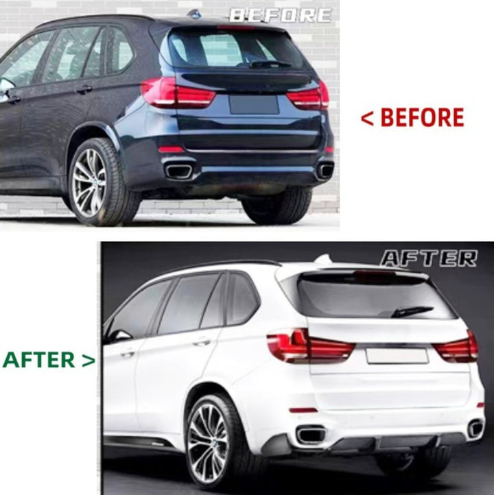 Car Craft Compatible With Bmw X5 F15 2014-2018 M Tech Bumper Bodykit M Performance M Tech Mt Bodykit Body Kit Front Lip Splitter Skirt Side Skirt Rear Afte Rlip Diffuser Trim Gc F15 012
