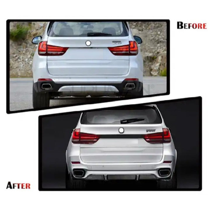 Car Craft Compatible With Bmw X5 F15 Upgrade Convert To M Sport M Performance M Tech Mt Bodykit Body Kit Front Rear Bumper Front After Lip Diffuser Skirt Splitter Exhaust Tip Pipe Wheel Arch Gc F15 009