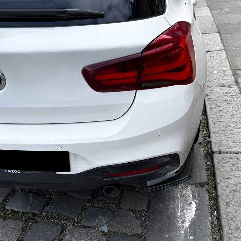 Car Craft Compatible With Bmw 1 Series F20 Lci 2015-2019 M Sport Rear After Bumper Lip Splitter Skirts Zst-1130 Gb Glossy Black