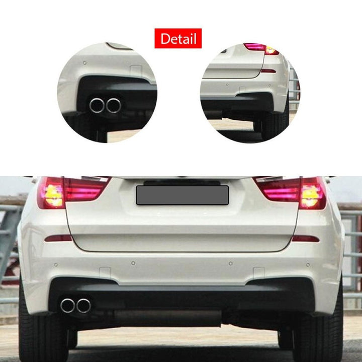 Car Craft Compatible With Bmw X3 Lci F25 2014-2017 Upgrade Convert To M Sport M Performance Mt M Tech X3m Exhaust Tip Pipe Gc F25 012 H Style Single 0-0
