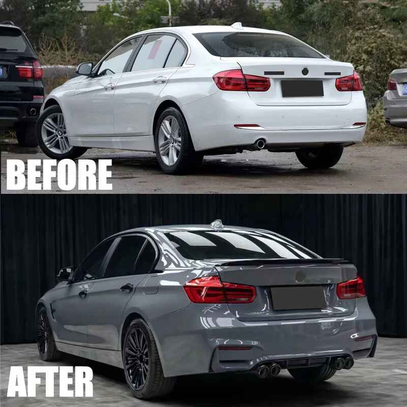 Car Craft Compatible With Bmw 3 Series F30 2012-2018 Rear Bumper After Rear Lip Diffuser F80 M3 Style - CAR CRAFT INDIA