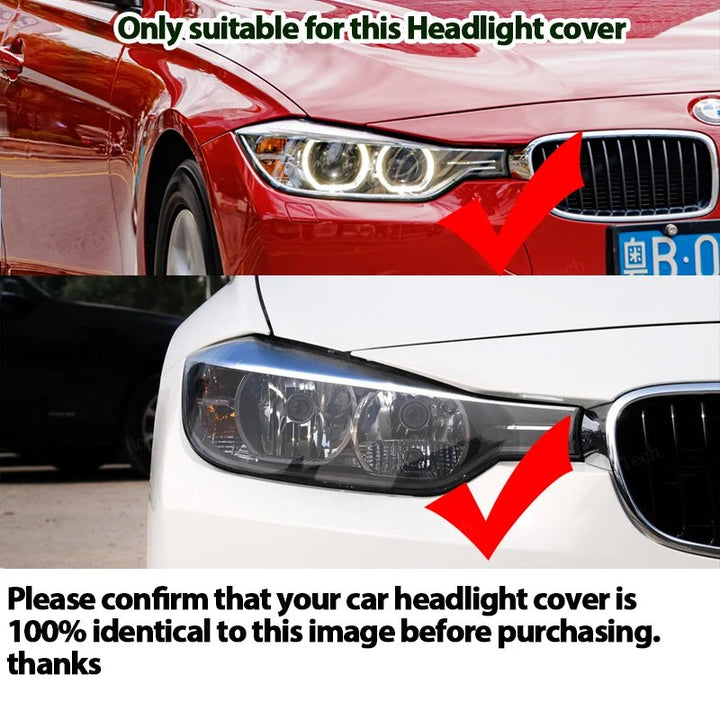 Car Craft Compatible With Bmw 3 Series F30 2012-2015 Car Front Headlights Headlamp Glass Lenses Cover Dust Shell Transparent Plexiglass Lampshade Ddz-f35lk-12l Left - CAR CRAFT INDIA