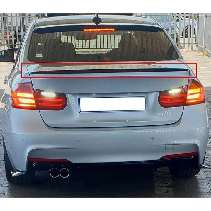 Car Craft Compatible With Bmw 3 Series F30 F80 2012-2018 M3 M4 M Sport M Performance Rear Trunk Wing Lip Boot Ducktail Spoiler Mp Style Gc F30/35-044/045 Gb Glossy Black