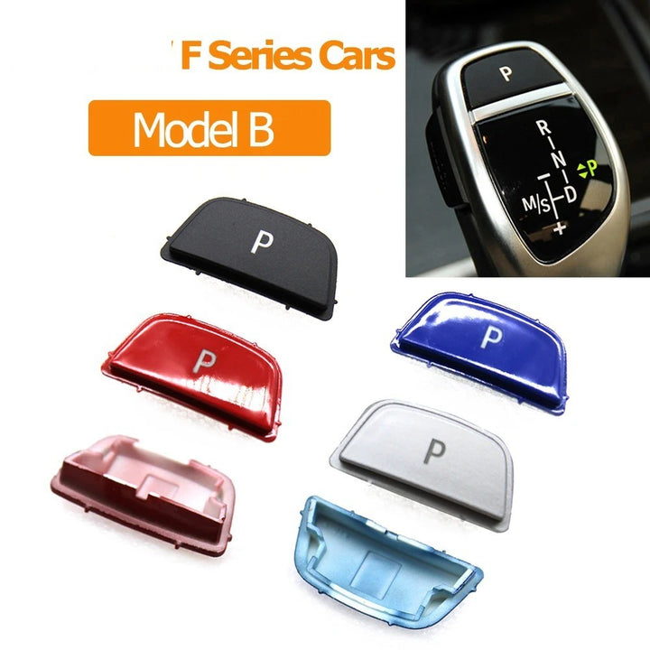 Car Craft Compatible With Bmw 1 2 3 4 5 6 7 Series F20 F30 F34 F10 F07 F06 F12 F01 F02 X3 X4 F25 F26 X5 X6 F15 F16 Gear Shift Lever Auto Parking Switch Letter P Button Cover Model B Black