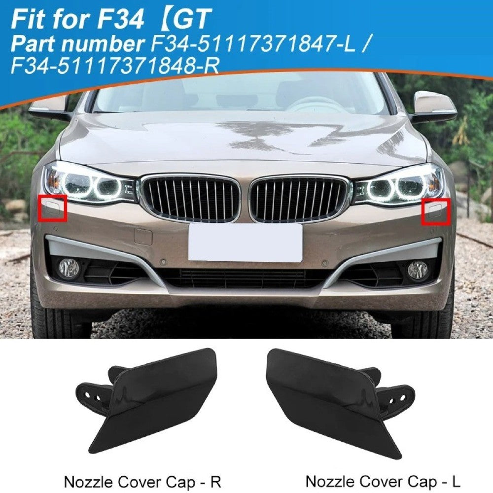 Car Craft Compatible With Bmw 3 Series Gt F34 2012-2019 Front Bumper Headlight Washer Spray Nozzle Cover 51117371847 Left CC-7935