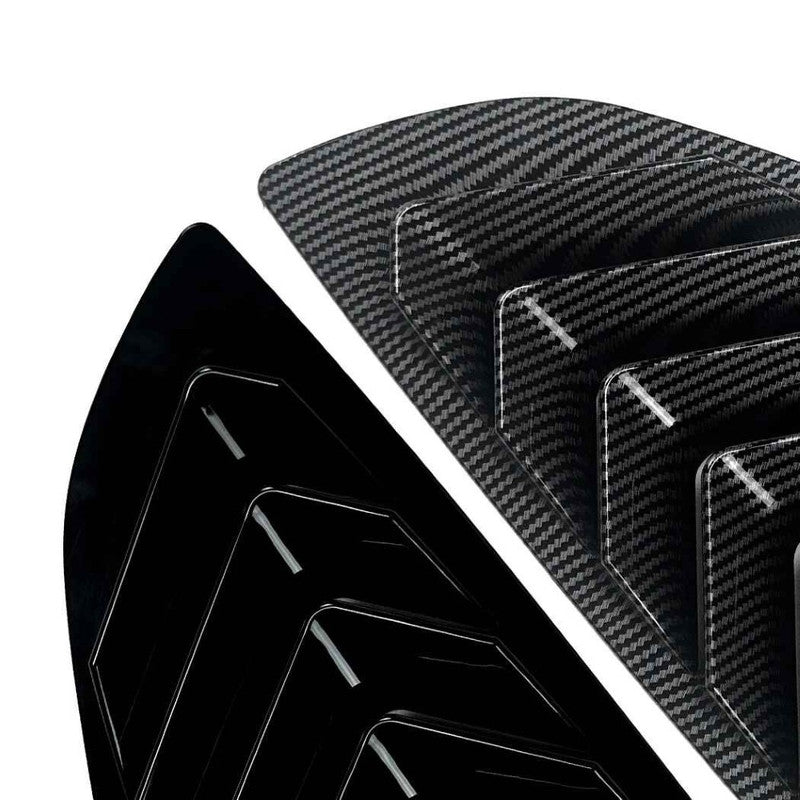Car Craft Compatible With Bmw 2 Series F44 2020-2023 Car Rear Window Louvers Sticker Triangle Window Shade Shutter Side Vent Spoiler Zst-1208 Gb Glossy Black - CAR CRAFT INDIA