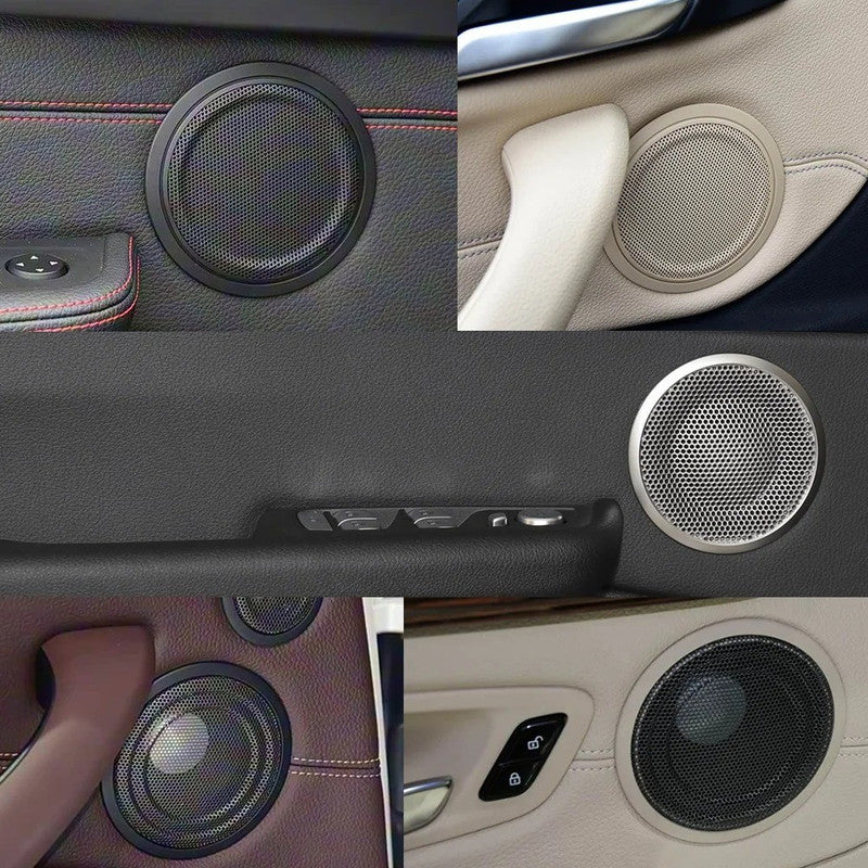 Car Craft Compatible With Bmw 1 Series F52 2016-2023 2 Series F45 F46 2014-2022 X1 F48 F49 2016-2022 X2 F39 2018-2022 Car Interior Door Loudspeaker Speaker Grill Cover A Light Beige 51417424738 CC-9690