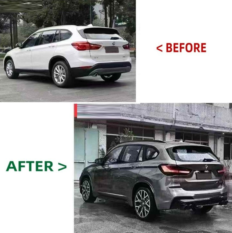 Car Craft Compatible With Bmw X1 F48 F49 2016-2022 Upgrade Facelift Convert To X3 G01 G08 X3m 2023 Bodykit Bumper Mesh Side Vent Splitter Skirts Grill Exhaust Pipe Tip - CAR CRAFT INDIA