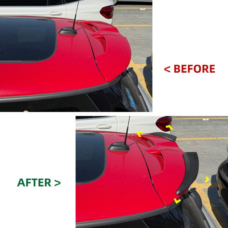Car Craft Compatible With Mini Cooper F55 F56 2014-2022 Rear Trunk Wing Boot Lip Roof Spoiler Zst-1402 Gb Gloss Black 2 Part