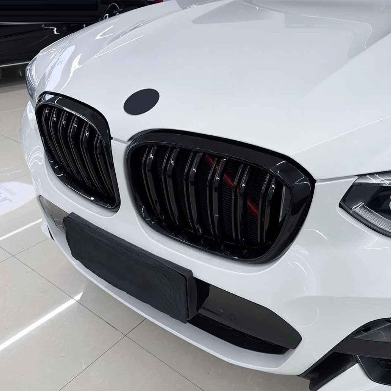 Car Craft Compatible With Bmw X3 G01 X4 G02 Pre-facelift 2018-2022 Front Bumper Show Mesh Grill Single Line Bar Zst-1461 Single Glossy Black - CAR CRAFT INDIA