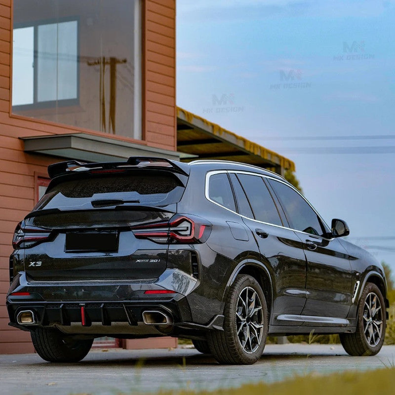 Car Craft Comptible With Bmw X3 G01 Lci 2022+ M Sport X3m Front Bumper Upgraded Bodykit Body Kit Skirts Splitter Front Rear Lip Diffuser Side Skirts Spoiler Trims Cannards Vten Style CC-9083