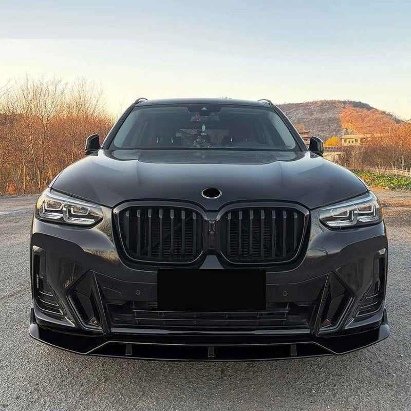 Car Craft Compatible With Bmw X3 X4 G01 G02 Lci M Sport 2022-2024 Bumper Front Lip Splitter Skirt Trim 1 Piece Zst-1498 Gb Glossy Black
