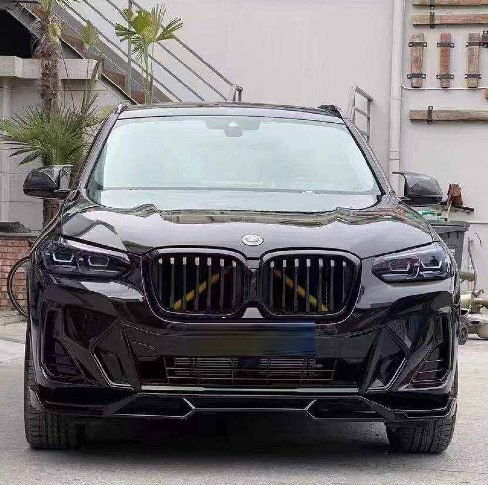 Car Craft Compatible With Bmw X3 G01 G08 Lci 2022-2025 M Sport Mp M Performance Bumper Upgrade Convert To M Sport X3m Black Samurai Bodykit Diffuser Exhaust Tip Pipe G01/08-028 Gc