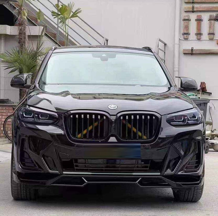 Car Craft Compatible With Bmw X3 G01 G08 Lci 2022-2025 M Sport Mp M Performance Bumper Upgrade Convert To M Sport X3m Black Samurai Bodykit Diffuser Exhaust Tip Pipe G01/08-028 Gc