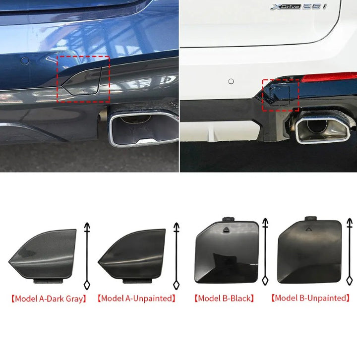 Car Craft Compatible With Bmw X3 M Series G01 Lci M Sport 2022-2025 Rear Bumper Trailer Tow Towing Hook Hole Cover 51129853319 Unpainted Model B - CAR CRAFT INDIA