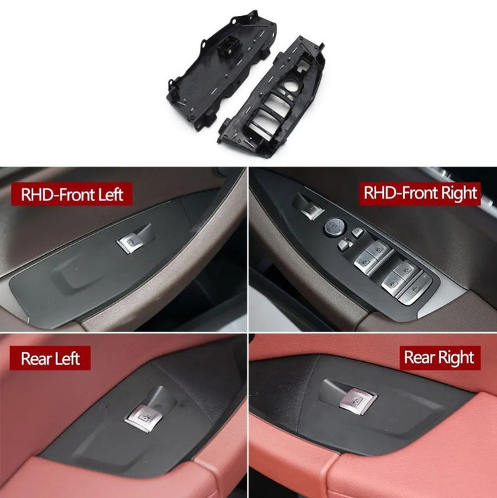 Car Craft Compatible With Bmw X3 X4 G01 G02 G08 F97 F98 2018-2021 Car Interior Door Window Lifting Switch Button Control Panel Outer Cover Trim Carbon Fiber Look 51417471025-1 51417473182-1 - CAR CRAFT INDIA