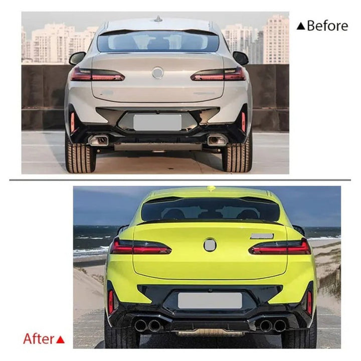 Car Craft Compatible With Bmw X4 G02 Lci 2022-2026 Upgrade Convert To M Sport M Performance X4m F98 Bodykit Body Kit Front Rear Bumper Splitter Grill Lip Diffuser Exhaust Pipe Tip Wheel Arch Trim Cover Gc G02 015