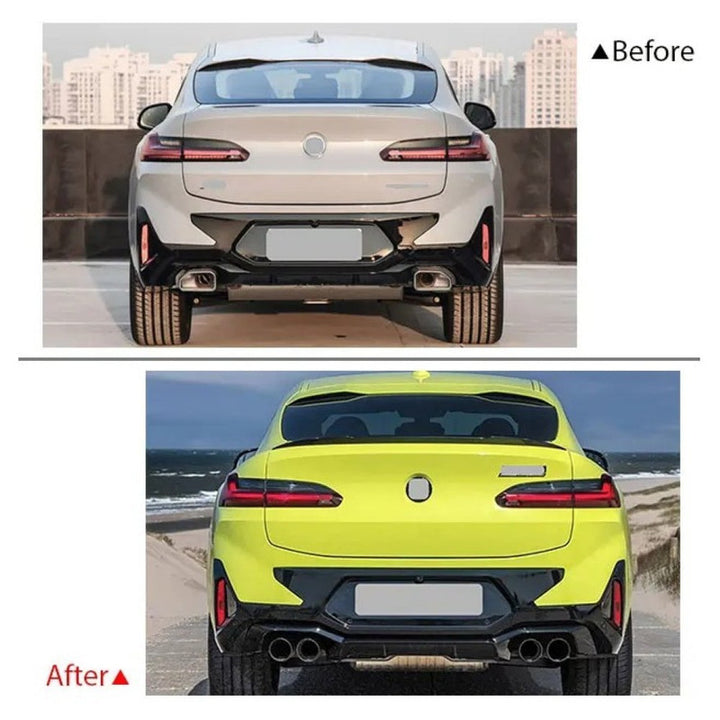 Car Craft Compatible With Bmw X4 G02 Lci 2022-2026 Upgrade Convert To M Sport M Performance X4m F98 Bodykit Body Kit Front Bumper Splitter Grill Lip Diffuser Exhaust Pipe Tip Gc G02 014
