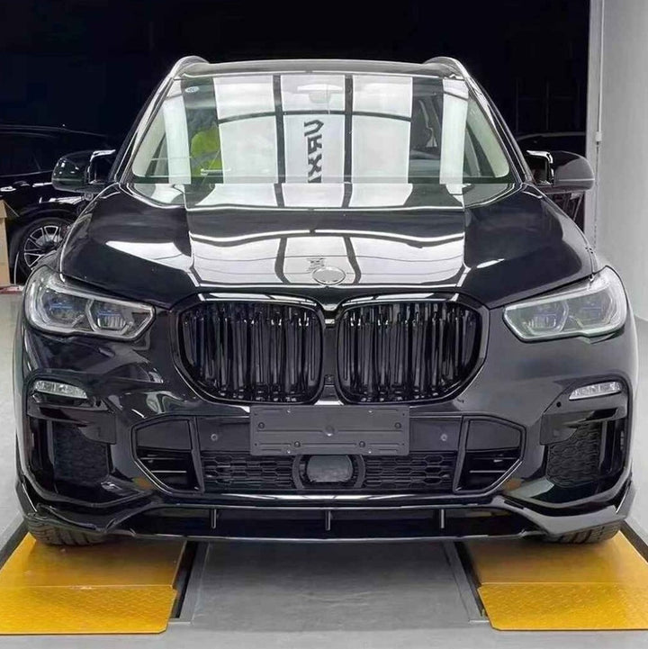 Car Craft Compatible With Bmw X5 G05 2018-2022 M Sport Mp M Performance Mt M Tech Bumper Upgrade Convert To X5m Aero Black Samurai Bodykit Diffuser Exhaust Front Lip Spoiler Splitter G05/g18-018 Gc