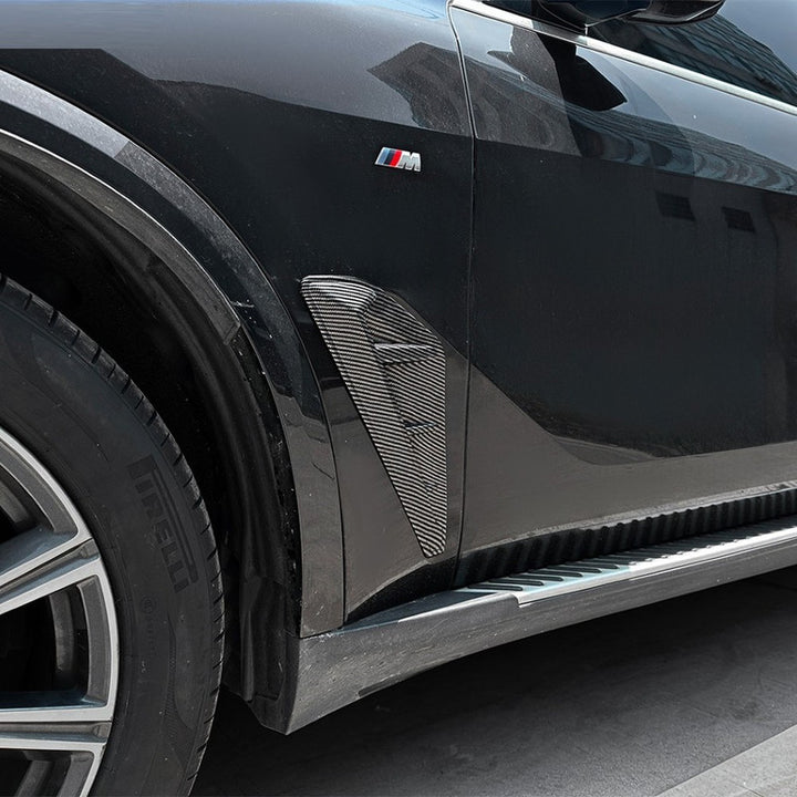 Car Craft Compatible With Bmw X5 G05 2019-2022 M Sport Side Fender Vent Cover Trim Skirt Flag Zst-1285 Cf Carbon Fiber Look
