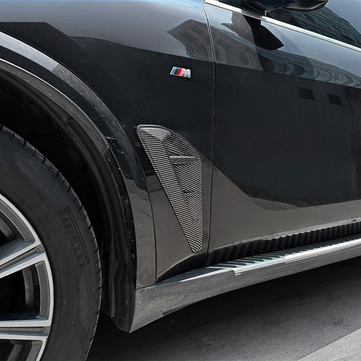 Car Craft Compatible With Bmw X5 G05 2019-2022 M Sport Side Fender Vent Cover Trim Skirt Flag Zst-1285 Gb Glossy Black