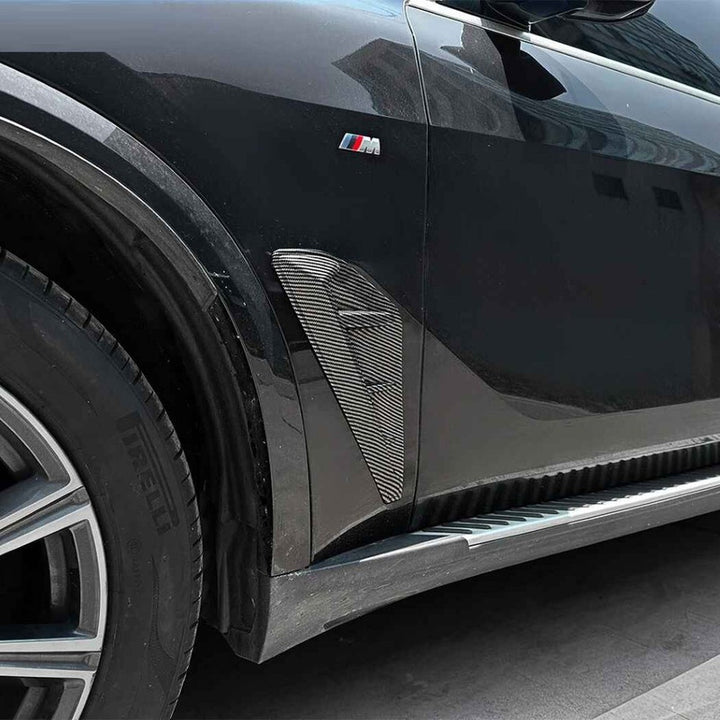 Car Craft Compatible With Bmw X5 G05 Lci 2023+ Side Fender Air Vent Trim Cover Wing Air Flow Intake Cover Zst-1190 Cf Carbon Fiber Look