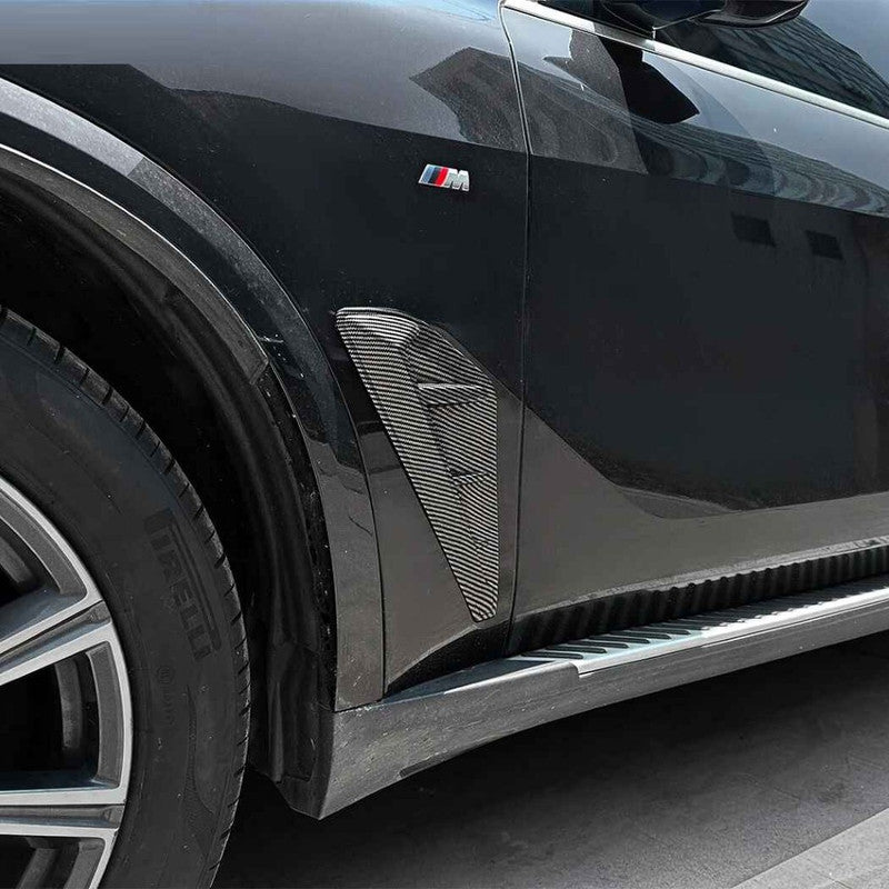 Car Craft Compatible With Bmw X5 G05 Lci 2023+ Side Fender Air Vent Trim Cover Wing Air Flow Intake Cover Zst-1190 Gb Glossy Black