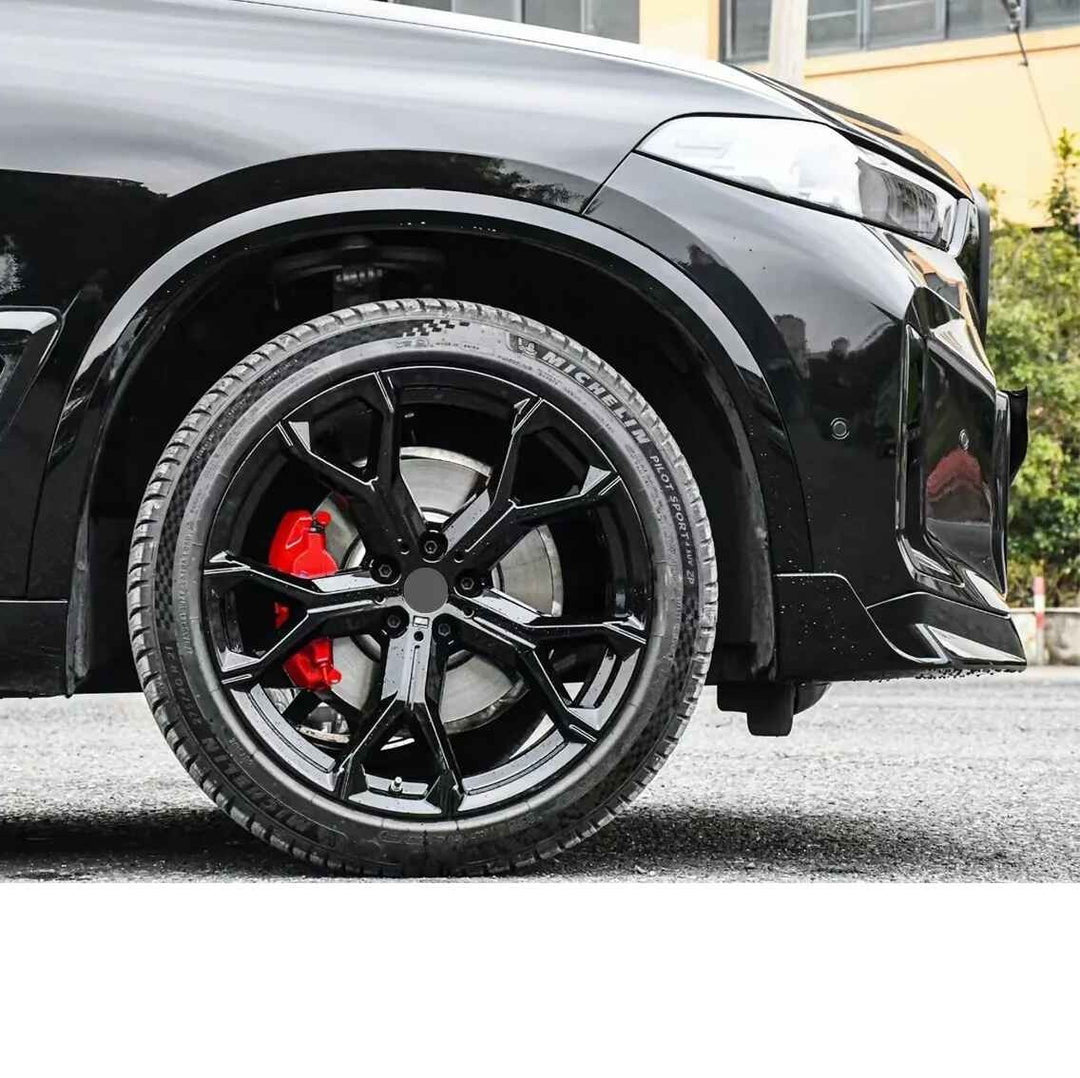 Car Craft Compatible With Bmw X5 G05 Lci 2023+ M Sport Mp M Performance Mt M Tech Bumper Upgrade Convert To X5m Aero Black Samurai Bodykit Diffuser Exhaust Front Lip Spoiler Splitter G05/g18-022 Gc