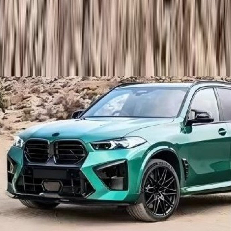 Car Craft Compatible With Bmw X5 G05 Lci 2023-2026 X5m Upgrade Convert To M Sport M Performance X5m Black Samurai Aero Kit Bodykit Body Kit Side Skirt Splitter Front Lip Diffuser Gc F95 002