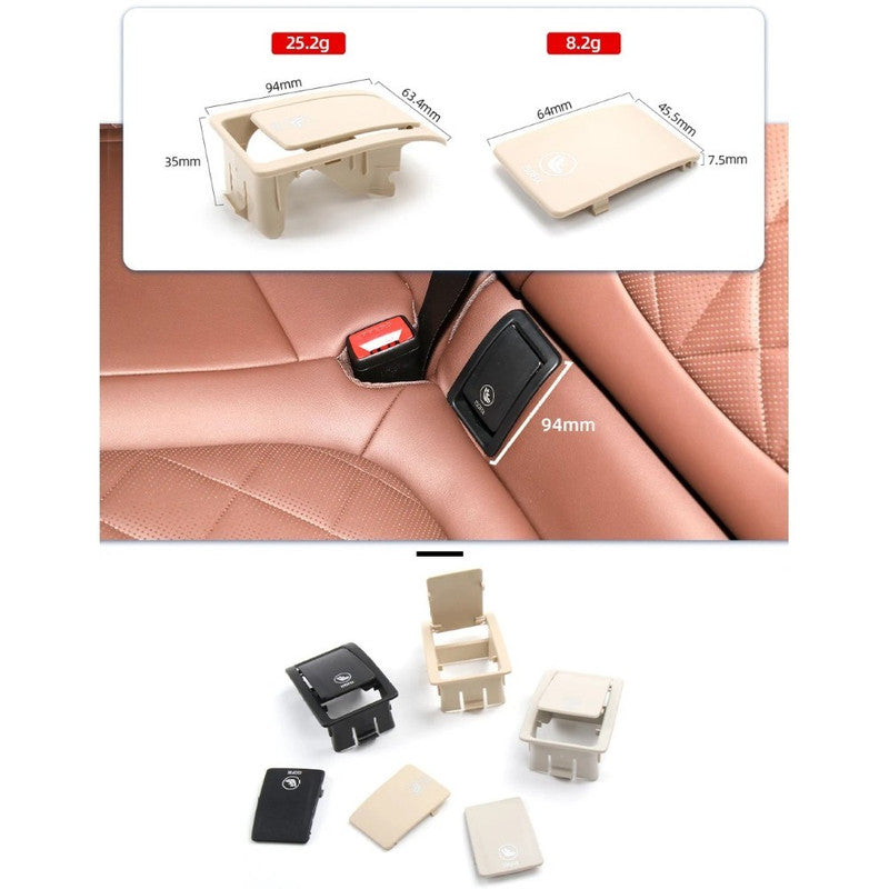 Car Craft Compatible With Bmw X6 G06 2019-2025 Rear Child Seat Anchor Safety Isofix Restraint Backseat Buckle Covers 52207939510-1 Beige CC-9024