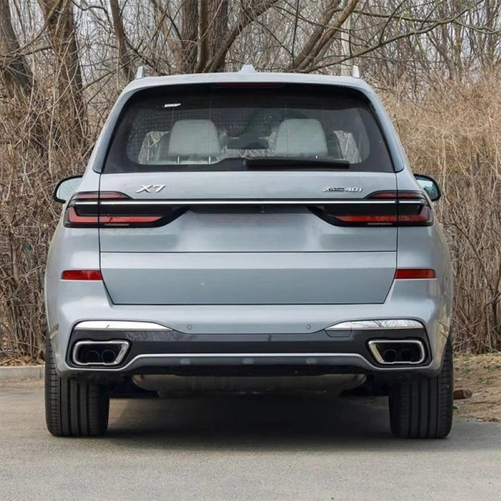 Car Craft Compatible With Bmw X7 G07 Lci 2023-2026 Rear Bumper Upgrade Convert To M Sport M Performance M Tech Mt Rear After Lip Diffuser Skirt Splitter Exhaust Tip Pipe