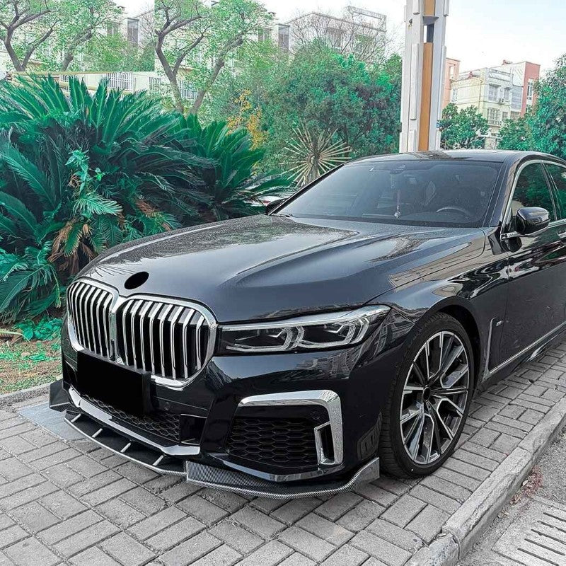 Car Craft Compatible With Bmw 7 Series G11 G12 Lci 2019-2022 M Sport Front Bumper Lip Splitter Skirts Zst-1440 Cf Carbon Fiber Look - CAR CRAFT INDIA
