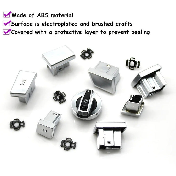 Car Craft Compatible With Bmw 7 Series G11 G12 2016-2022 Car Headlamp Headlight Rotary Switch Knob Cover Fog Lamp Light Parking Night Vision Button 1-2