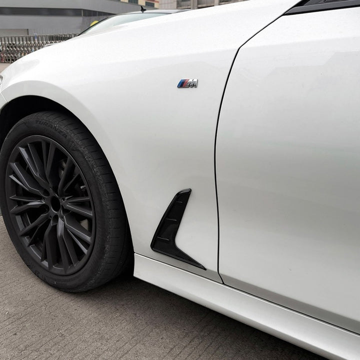 Car Craft Compatible With Bmw 3 Series G20 G28 2019-2025 Side Fender Vent Cover Trim Skirt Flag Zst-1480 Gb Glossy Black