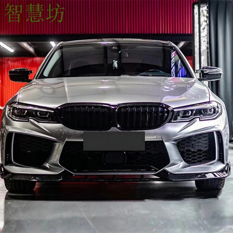 Car Craft Compatible With Bmw 3 Series G20 G28 2019-2022 M Sport M Performance M8 Front Bumper Lip Splitter Skirt Trim Glossy Black Gc G20/28-024