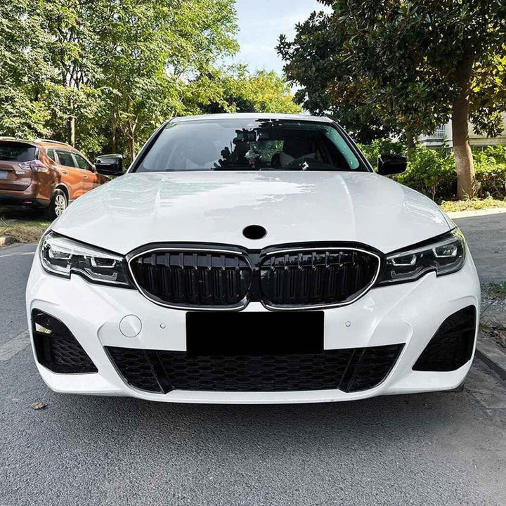 Car Craft Compatible With Bmw 3 Series G20 G21 Pre-facelift 2019-2022 Front Bumper Show Gril Single Line With Led Light