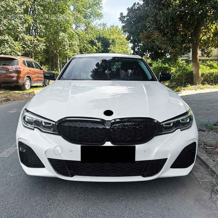 Car Craft Compatible With Bmw 3 Series G20 G21 Pre-facelift 2019-2022 Front Bumper Show Gril Diamond Silver Black