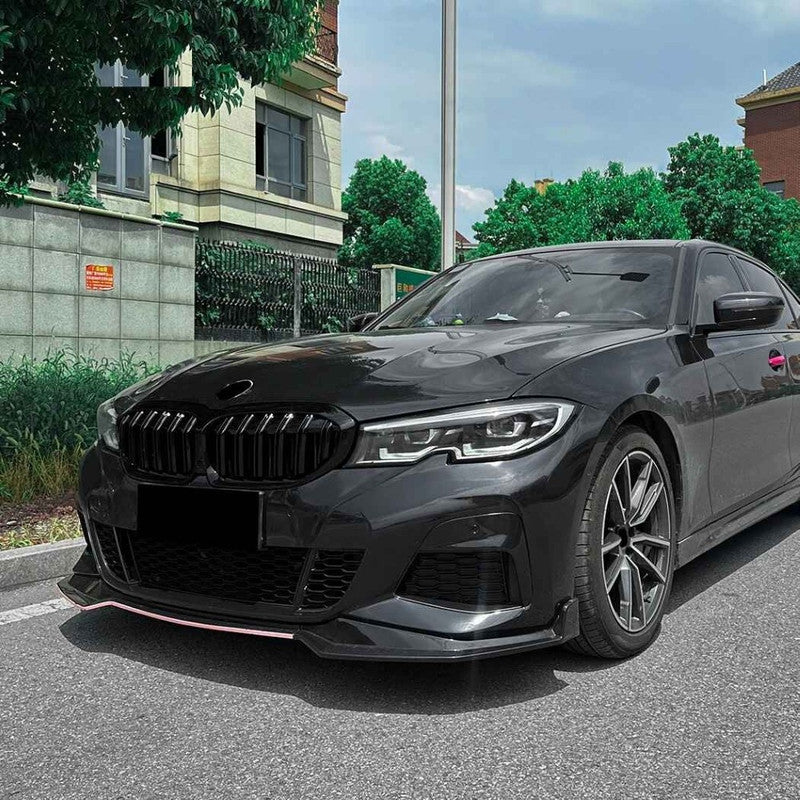Car Craft Compatible With Bmw 3 Series G20 G21 Pre-facelift 2019-2022 Front Bumper Show Gril Glossy Black Dual Line